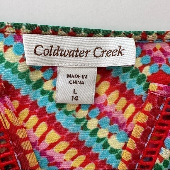 Coldwater Creek tank top with v-neck, semi-sheer - Picture 9 of 11